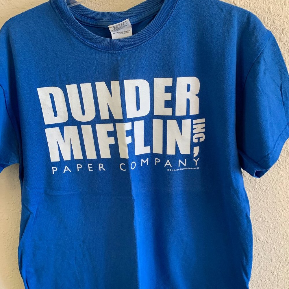 Dunder Mifflin Blue Tshirt size Medium